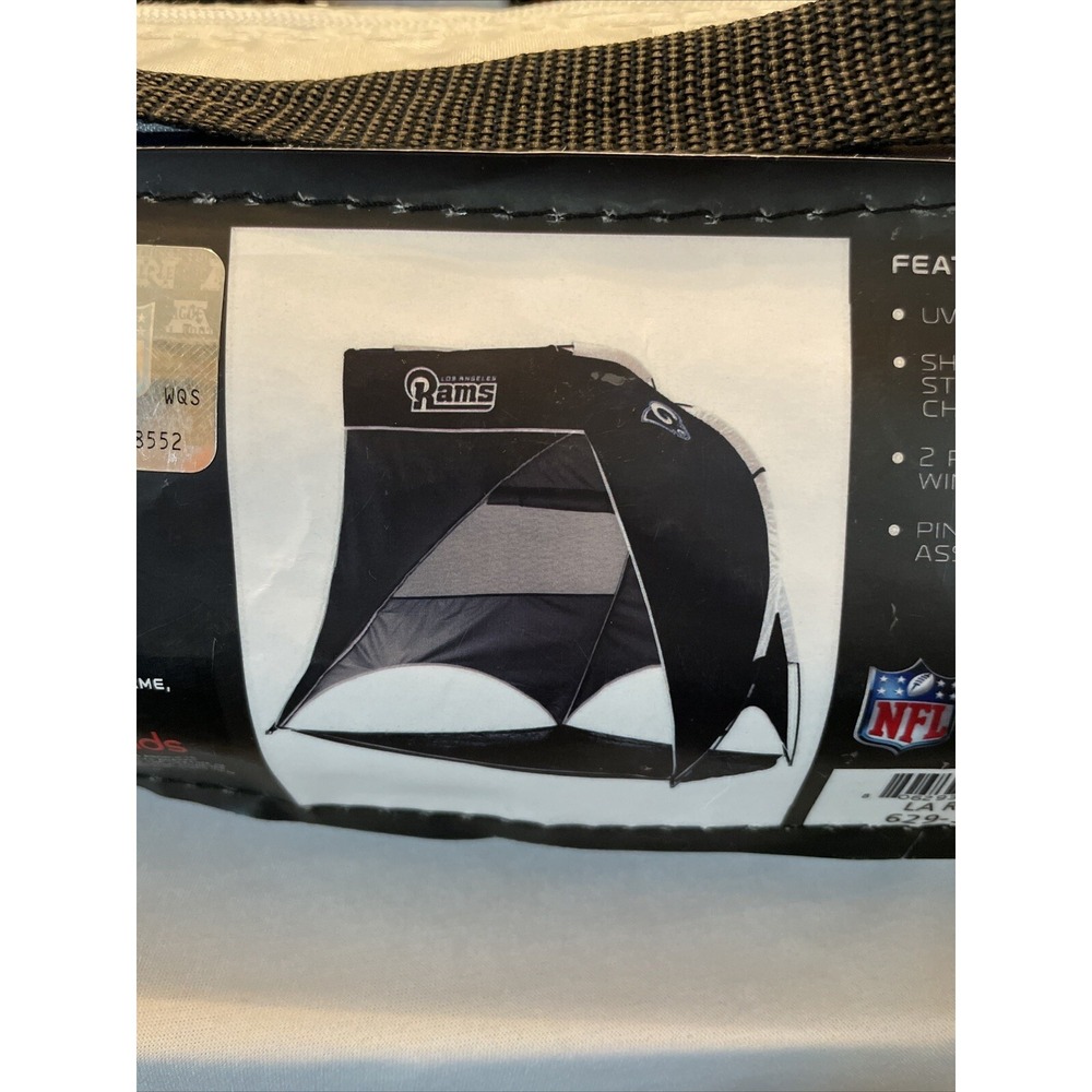 Logo Brands Licensed NFL LA RAMS Retreat Cabana Beach Tent NIP 50"x109"x 64" New